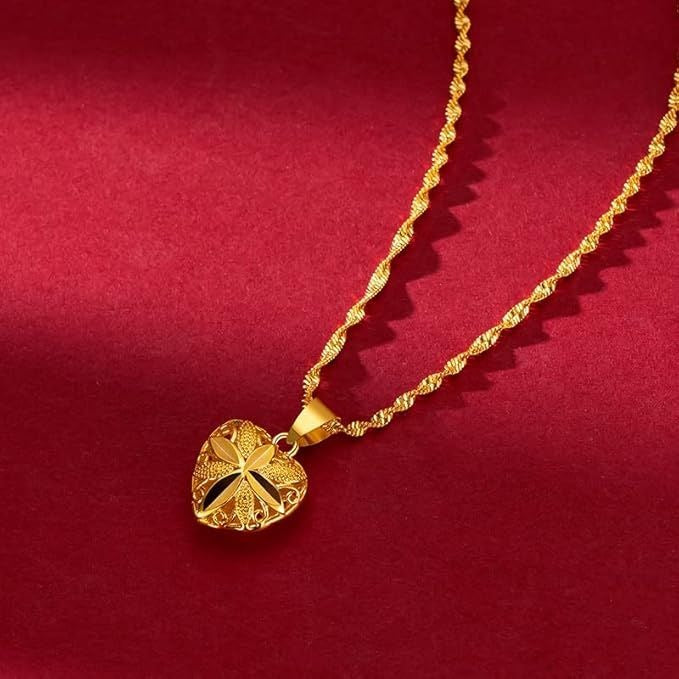 Gold Plated Heart Necklace for Women