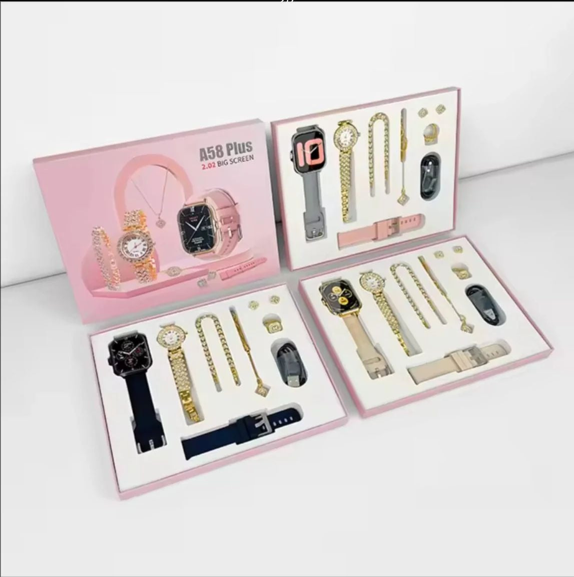 A58 Smart Watch 5-in-1 Couple Set