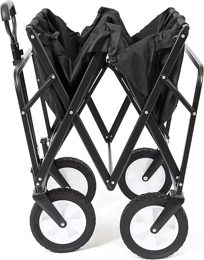 Collapsible Folding Outdoor Utility Wagon (Black)