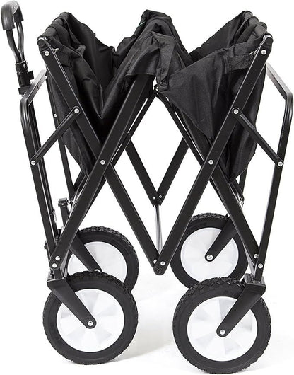 Collapsible Folding Outdoor Utility Wagon (Black)