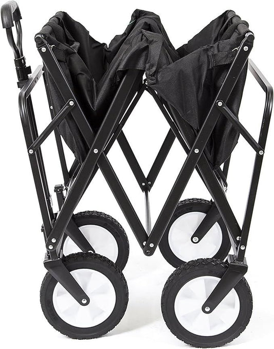 Collapsible Folding Outdoor Utility Wagon (Black)