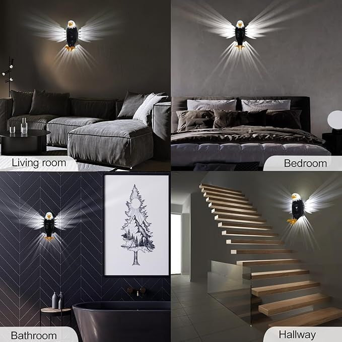 3D Eagle Wall Light Decoration