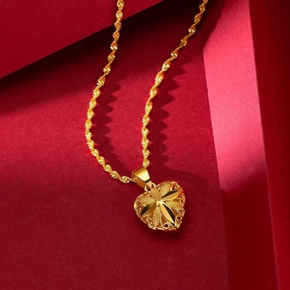 Gold Plated Heart Necklace for Women