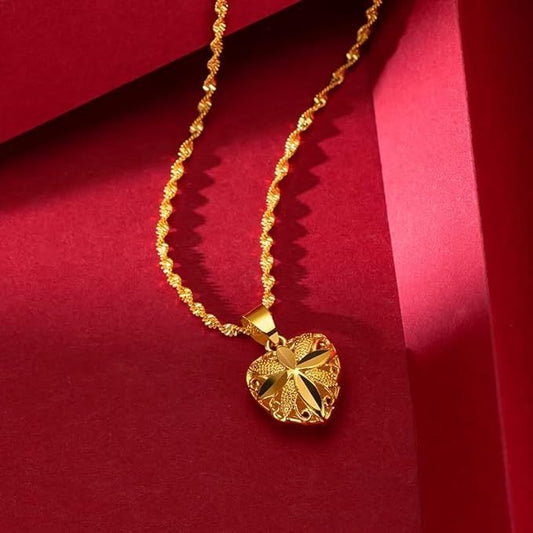 Gold Plated Heart Necklace for Women