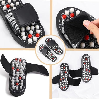 Massage Slippers with Rotating Acupressure Foot Massager