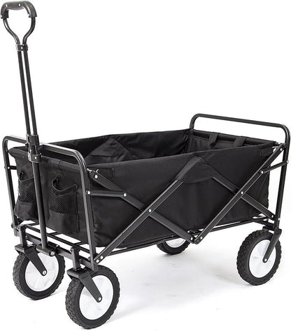 Collapsible Folding Outdoor Utility Wagon (Black)
