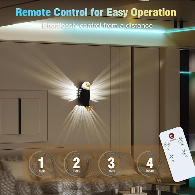3D Eagle Wall Light Decoration