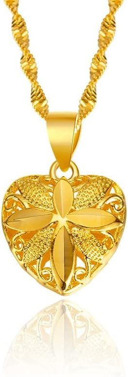 Gold Plated Heart Necklace for Women