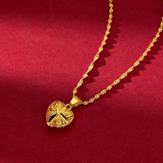 Gold Plated Heart Necklace for Women