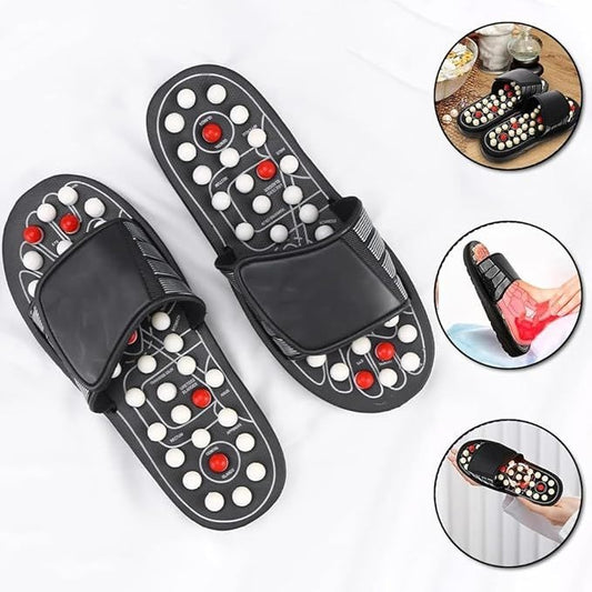 Massage Slippers with Rotating Acupressure Foot Massager