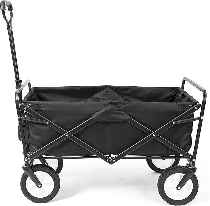 Collapsible Folding Outdoor Utility Wagon (Black)