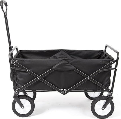 Collapsible Folding Outdoor Utility Wagon (Black)