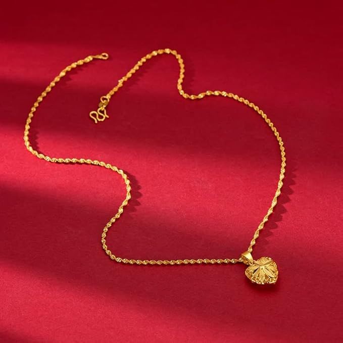 Gold Plated Heart Necklace for Women