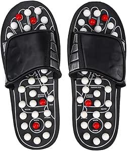 Massage Slippers with Rotating Acupressure Foot Massager
