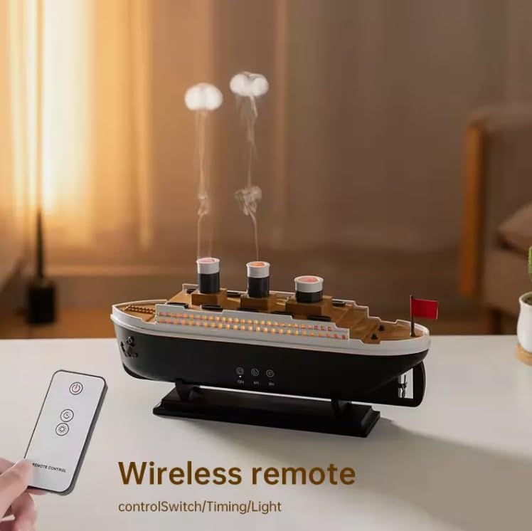 Titanic Steam Ship Design Humidifier & Essential Oil Diffuser